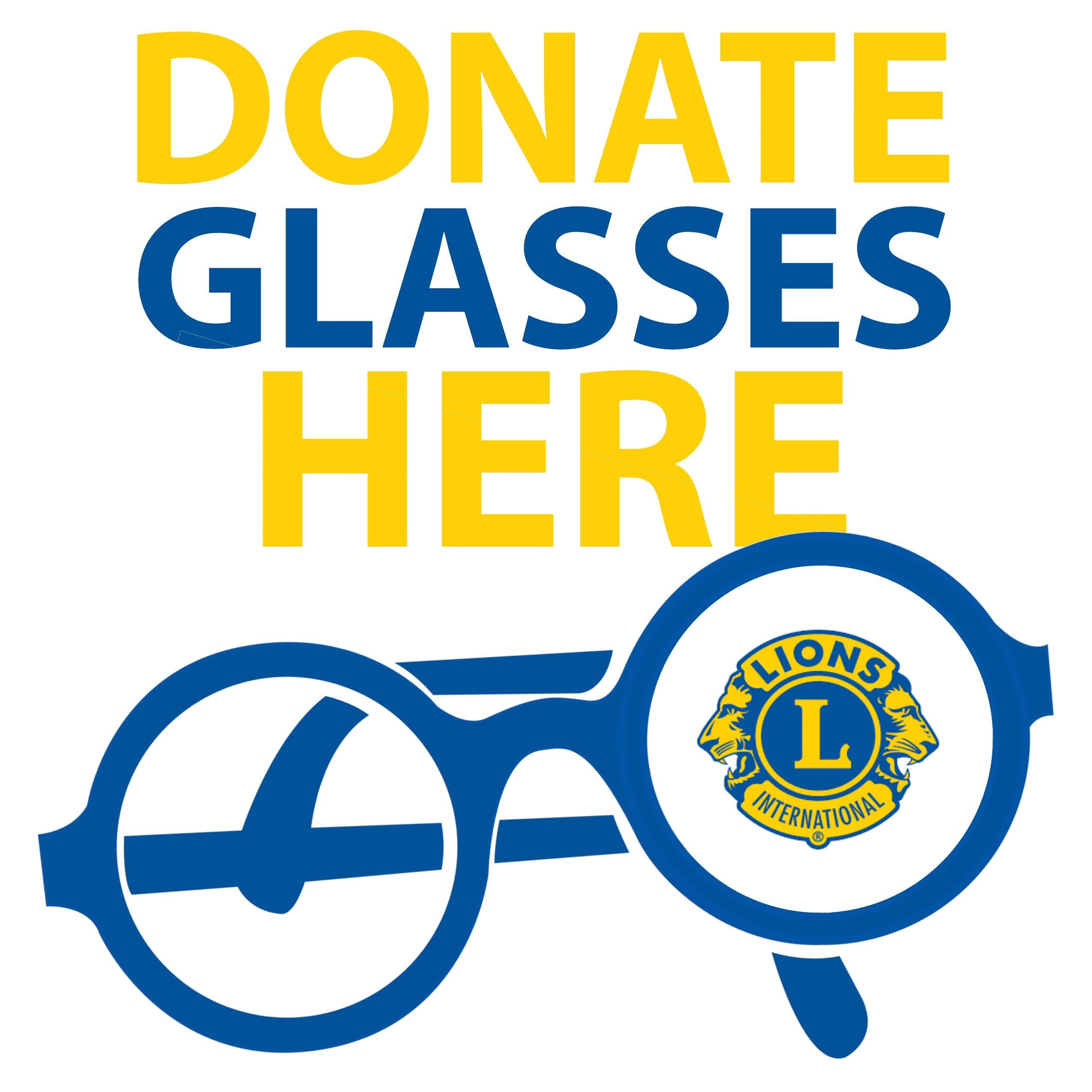 Donate old glasses here. Lions Club International